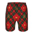 thumbnail image 3 of Fotbe Christmas Plaid Flower Trajes de Baño Estampados para Hombre, Shorts de Verano de Secado Rápido, Ropa de Playa, Bañadores-Large, 3 of 6
