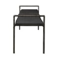 thumbnail image 4 of Bowery Hill Contemporary Iron and Wood Bench in Dark Gray/Silver, 4 of 6