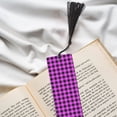 thumbnail image 6 of Kdxio Purple Black Buffalo Plaid Print Metal Tassel Bookmarks,Perfect Gift for Art Lovers and Bookworms Metal Bookmarks for Women, 6 of 8