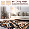 thumbnail image 2 of ODIKA 4'x6' Machine Washable Non-Slip Area Rug, Vintage Inspired with Intricate Geometric Motifs High Traffic Rug, Orange, 125992, 2 of 7