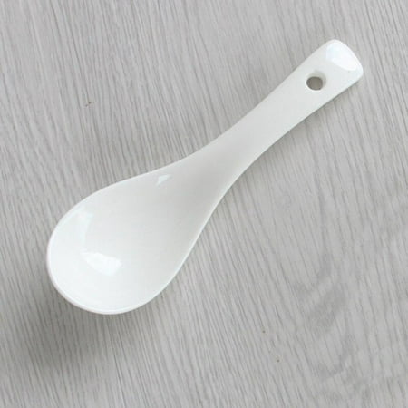 

[CLEARANCE sales]Pure White Ceramic Small Spoon Hotel Restaurant Soup Spoon Home Spoon Porcelain Soup White
