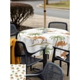 thumbnail image 5 of Outdoor Tablecloth with Umbrella Hole for Patio/Picnic/Party/Camping, Desert Camels Waterproof Table Cloth Square Cover Washable, Tropical Date Palm Trees Animal (54"x 54"), 5 of 8