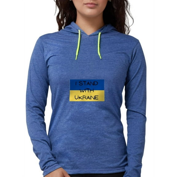 CafePress - I Stand With Ukraine Long Sleeve T Shirt - Womens Hooded Shirt