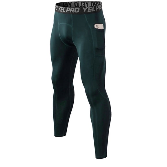 Thermal Lined Men Gym Pants Polyester Spandex Blend High Stretch Cold Weather Training Trousers for Outdoor Fitness