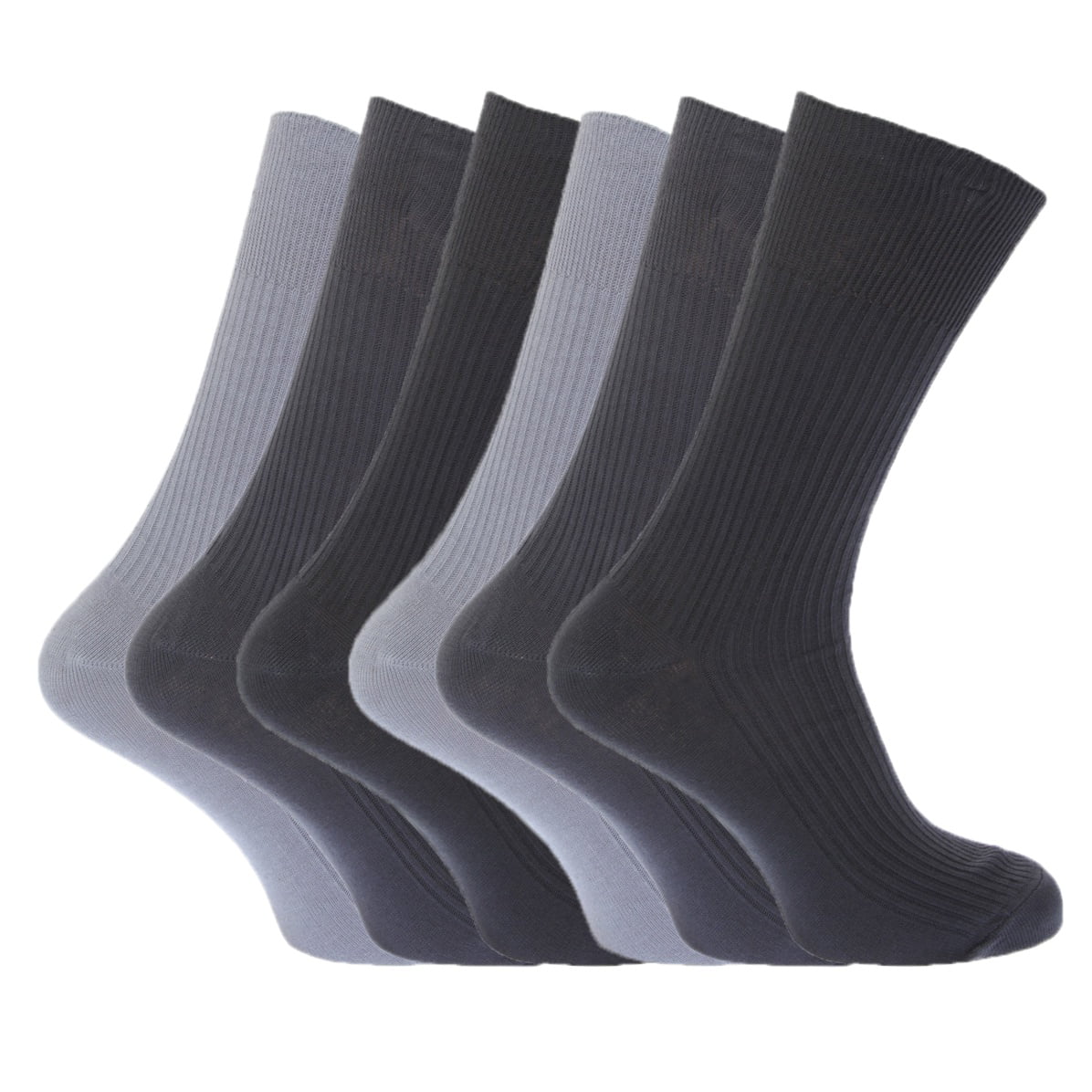 New Men's Socks Non Elastic Soft Top Diabetic Fashion 100% Cotton 3,6,12 pairs 