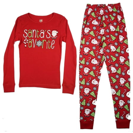 

Just Love Pajamas for Girls Snug-Fit Cotton Kids’ PJ Set (Santa s Favorite Girls 3T)