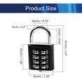 thumbnail image 2 of HUGFEGWE 2PCS 8 Digit Combination Padlock Push Button Lock for Suitcase Luggage Drawer Door Toolbox Fixed Gym Cabinet Door Toolbox Padlock Gym Sports School and Employee Lock,Black CJB91-26067, 2 of 8