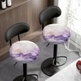 thumbnail image 3 of ZUXONGSY Marble Print Stool Covers Cushion Set of 2 Piece Size S Round Stool Cover Elastic Stool Cushion Cover 12"-14" Round Protective Cover Easy to Install for Bar Restaurant Office, 3 of 6