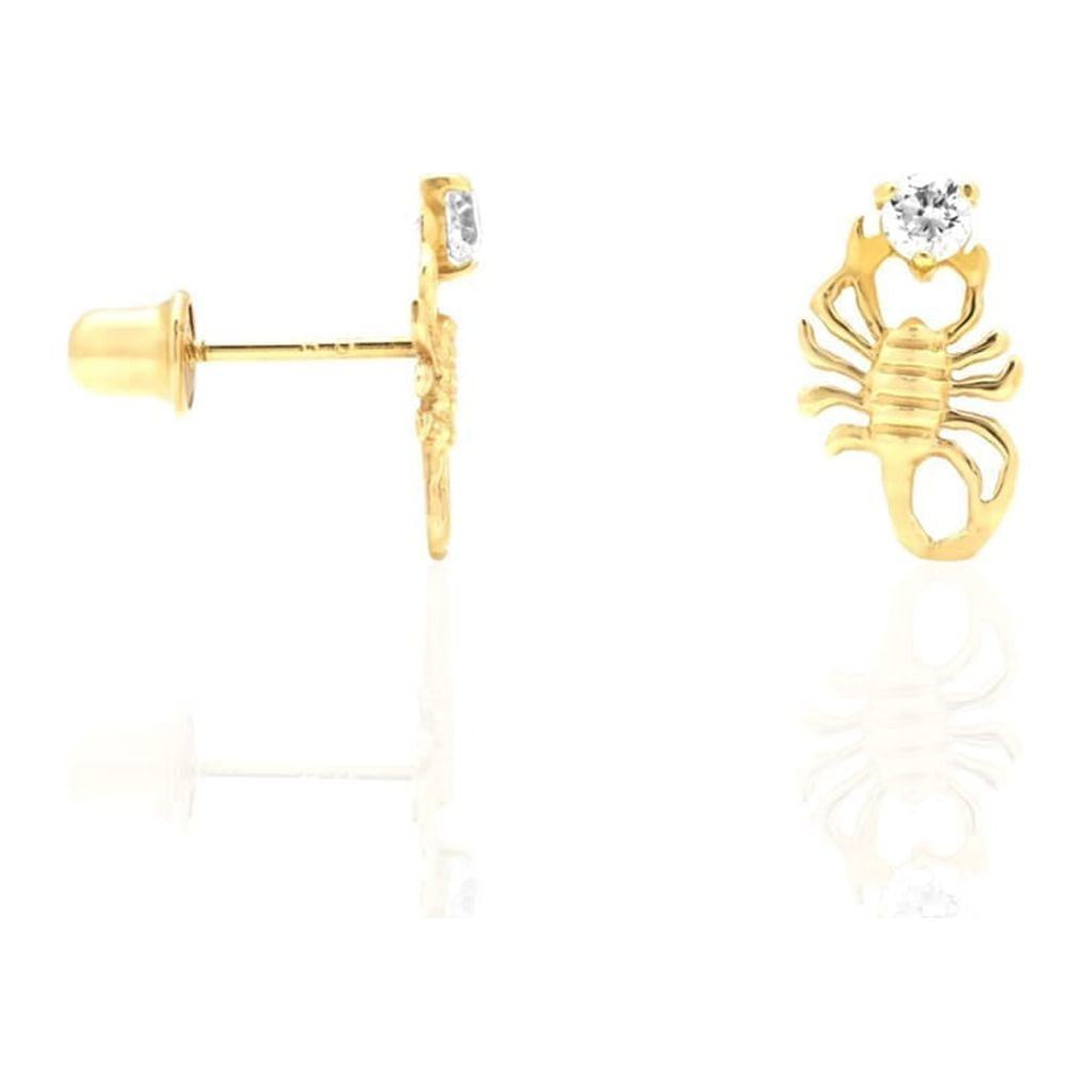 Buy Nemichand Jewels Pure Silver 925 scorpion studs/earrings for men at  Amazon.in