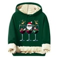 thumbnail image 2 of Sudadera con capucha para hombre, informal, a la moda, con estampado navideño, de manga larga y bolsillo, de poliéster, 2 of 5