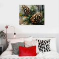 thumbnail image 4 of JEUXUS Pine Cone Canvas Wall Art – Christmas Print Pictures Winter Artwork for Home Décor, 4 of 4