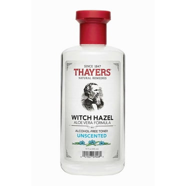 Thayers Alcohol-Free Witch Hazel with Organic Aloe Vera Formula Toner, Unscented 12 oz