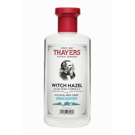 Thayers Alcohol-Free Witch Hazel with Organic Aloe Vera Formula Toner, Unscented 12 oz