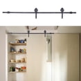 thumbnail image 2 of Rueda de una sola puerta, juego de rieles para puertas corredizas, acero al carbono Mano de obra exquisita Prevención de incendios y oxidación Cocinas para almacenes Baos LYUMO No se aplica, 2 of 6