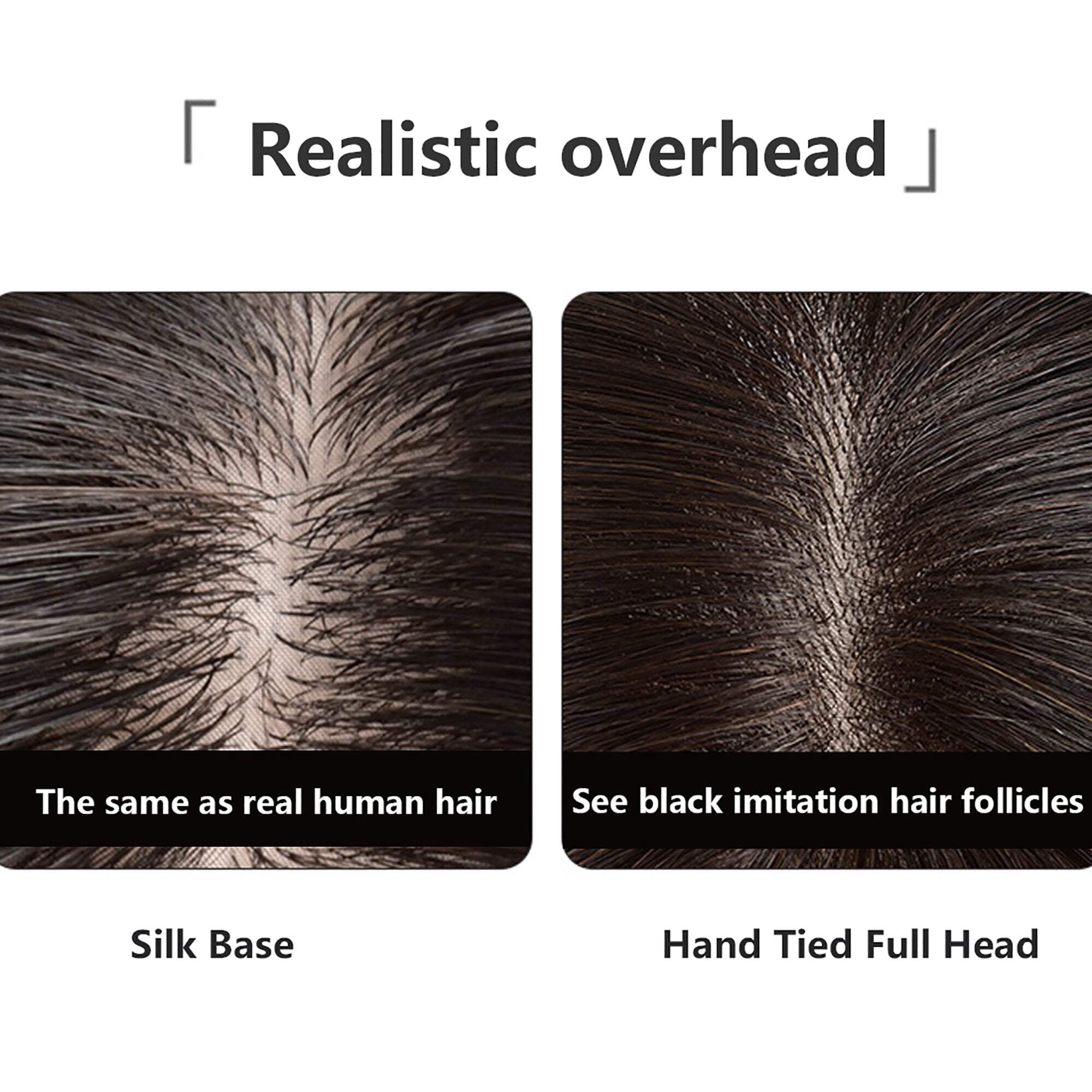 No trimming Hand Tied Lace Toupee Human Hair Extension Clip in Hairpieces Topper Top Hair Piece for Men with Hair Loss Natural Black