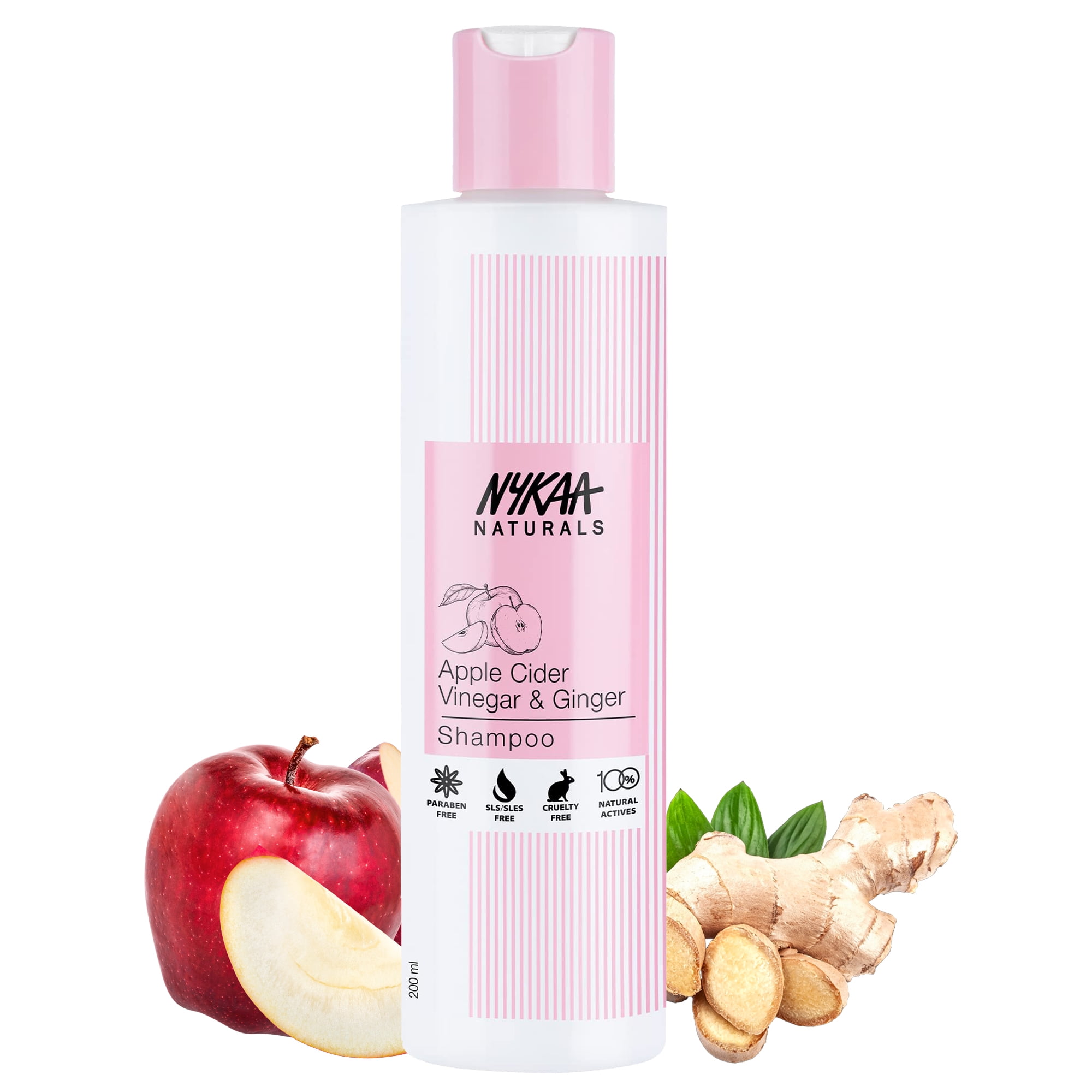 Nykaa Naturals Apple Cider Vinegar & Ginger Shampoo, AntiDandruff