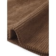 thumbnail image 5 of INSPIRE CHIC Corduroy Blazer for Women's Notched Lapel Long Sleeve Casual One Button Jacket with Pockets S Brown, 5 of 6