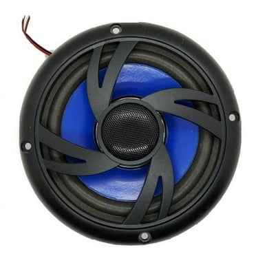 Furrion Durable Waterproof Recessed Mount Outdoor Vehicle Speakers with LED Light, Black
