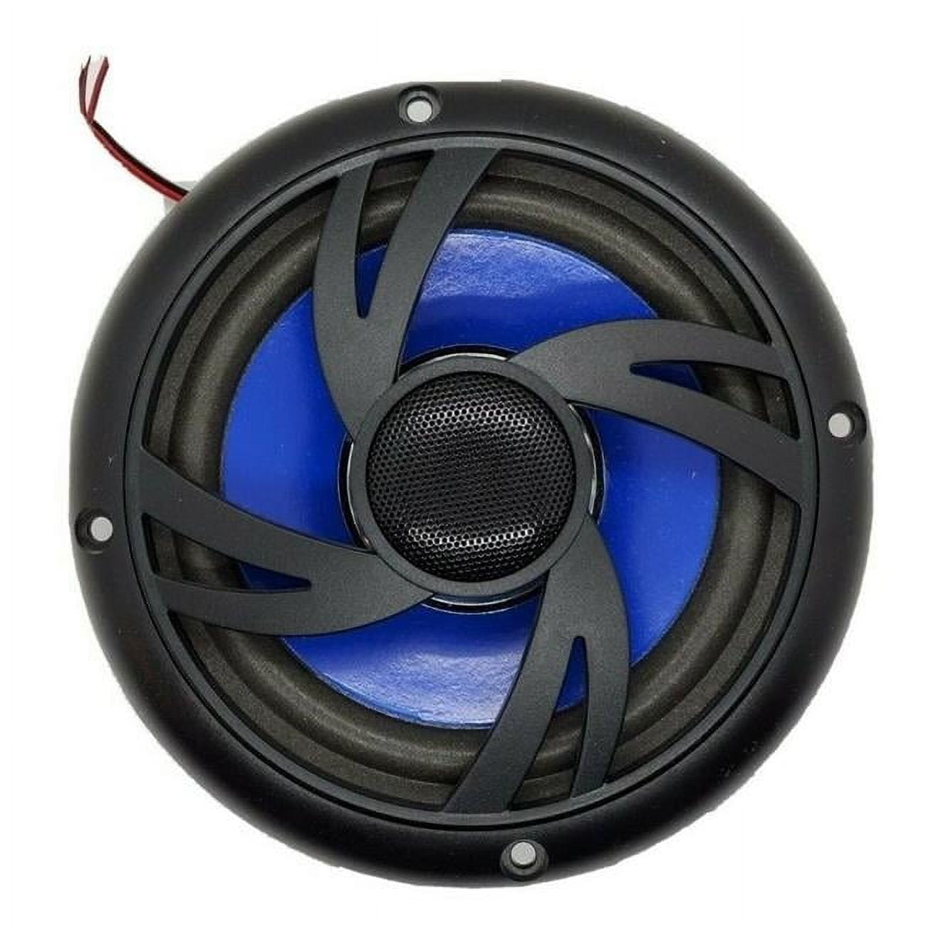 Furrion Durable Waterproof Recessed Mount Outdoor Vehicle Speakers with LED Light, Black