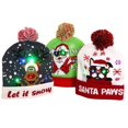 thumbnail image 3 of Glowing Knitted Christmas Hat  Elastic Christmas Hat Santa Hat, 3 of 11