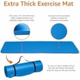 thumbnail image 4 of Basics Extra Thick Exercise Yoga Mat with Carrying Strap Blue,1/2 Inch, 4 of 8
