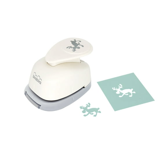 Bira Craft 1 inch Moose 1 Lever Action Craft Punch, Christmas Punch for Paper Crafting Scrapbooking