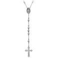 thumbnail image 2 of Mens Silver-Tone Stainless Steel Rosary Necklace, 2 of 4