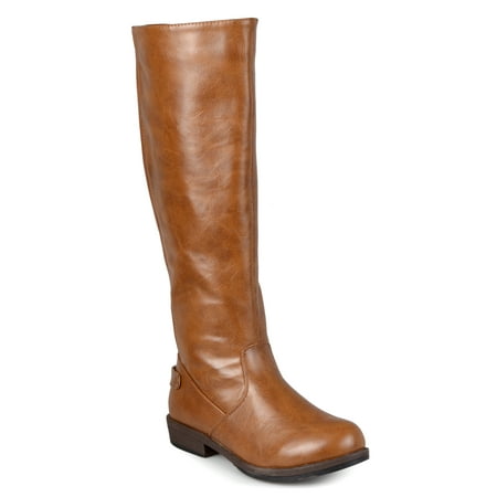 Women's Wide-Calf Knee-High Stretch Riding Boot (Best Way To Stretch Leather Boots)