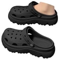 thumbnail image 3 of XEGLSBU Women's Trendy Platform Clogs, Solid Color Hollow Out Non Slip Slide Shoes, Outdoor Beach Sandals, 3 of 6