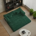 thumbnail image 6 of CARZZI LIFE 79" Convertible Sleeper Sofa Bed, Folding Floor Mattress Couch with Fixed-Shape Frame, Futon Boneless Couch Lounge Loveseat with Pull Out Bed, No Assembly Required (Green), 6 of 10