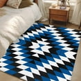 thumbnail image 5 of Aztec Southwest Washable Area Rugs 3'x5', Vintage Abstract Blue Black Geometric Rustic Low Pile Throw Living Room Rug Non-Slip Sturdy Edge Binding Carpet for Indoor Entryway Bedside Kitchen, 5 of 9