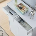 thumbnail image 4 of Smart Home Furniture 2-Drawer Contemporary Wood Shoe Cabinet in White, 4 of 4
