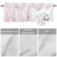 thumbnail image 3 of Kitchen Valances for Window, Ocean Pink Coral Seahorse Light Filtering Rod Pocket Valance Curtain, Abstract Marine Life Short Curtains Window Topper for Bedroom Bathroom Living Room 42x12in, 3 of 9