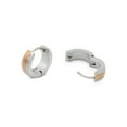 thumbnail image 4 of BEBERLINI Men Huggie Hoop Earrings Stainless Steel Silver Jewelry Gift Rose Gold Stripe, 4 of 5