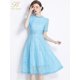 thumbnail image 4 of H Han Queen-Vestidos Elegantes de manga corta para mujer, Vestido Vintage de gasa Simple, ropa de fiesta informal, verano 2024, 4 of 5
