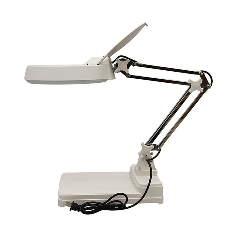 LED Magnifying Desk Lamp 20X Magnifier Light White Glass Super Bright  Adjustable Desktop Lamp for Reading Desk Table Craft Task Workbench