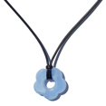 thumbnail image 1 of Gargantilla de flores acrílicas con collar que combina con todo para mujer, novela de moda de estilo coreano, 1 of 5