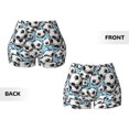 thumbnail image 5 of Picia Football Soccer Ball Printed Workout Shorts for Women Seamless Scrunch Butt Lifting High Waisted Yoga Gym Booty Running Moisture-wicking Short Pants-Small, 5 of 9