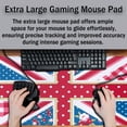 thumbnail image 4 of Union Jack Gaming XXL Mouse Pads British Flag Mouse Pad Shabby Chic Floral Style Mousepads Non-Slip Rubber Base Waterproof with Stitched Edges, 35.4" X 15.7" for Work/Game/Office/Home, 4 of 6
