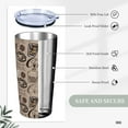 thumbnail image 3 of Cat Tumbler with Lid and Straw, 20 oz Stainless Steel Insulated Water Bottle Coffee Mug, Gifts for Cat Lovers, 3 of 3