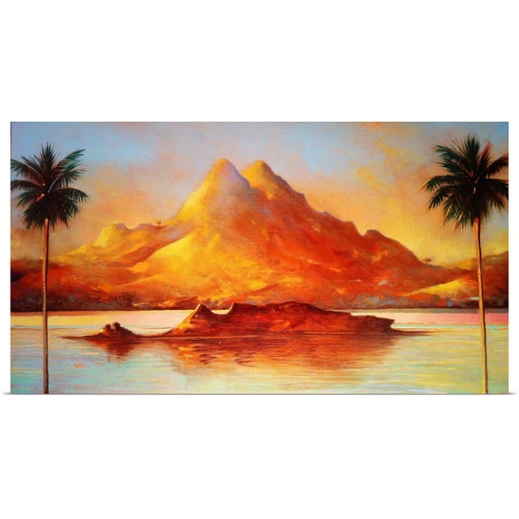 Great BIG Canvas | Rolled Andrew Hewkin Poster Print entitled The Pink Beach