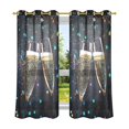 thumbnail image 6 of Yayeee Window Curtains Light Filtering 63"x42" Grommet Panel Pair Home Living Room Decor, Two Champagne, 6 of 7