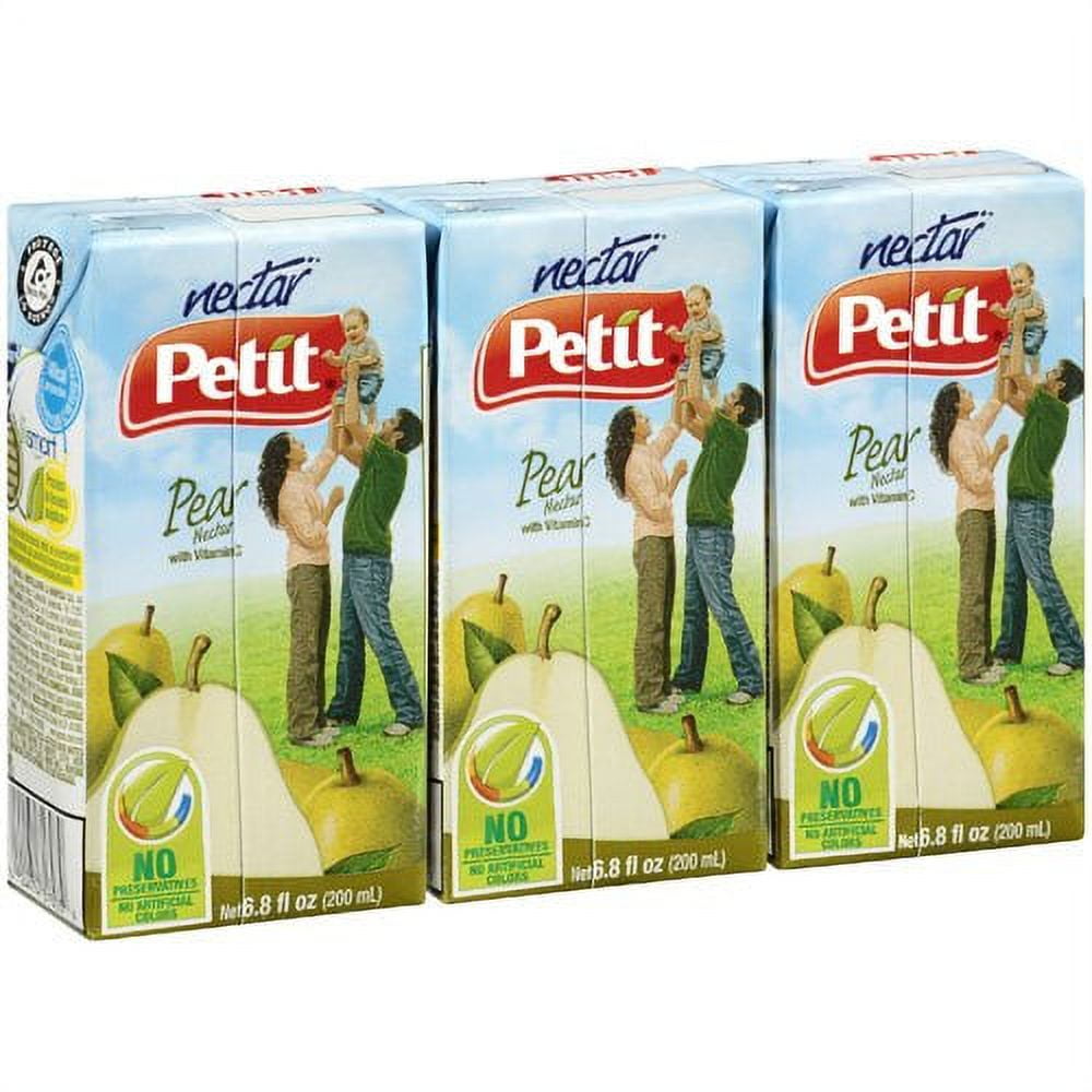 (8 pack) Petit Pear Nectar, Smooth Texture, 6.8 fl oz, 3-pack