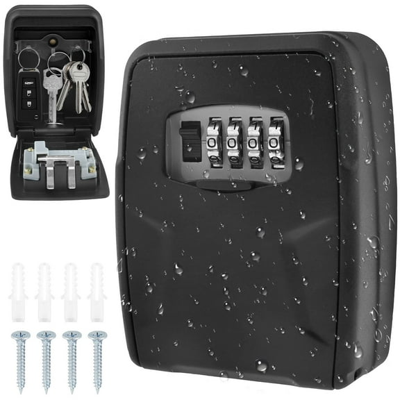 Key Lock Box for Outside Realtor Lockbox for House Keys Outdoor Large Key Lock Box Resettable Combination Code Lockbox Combination Key Hiders to Hide a Key Safe Storage