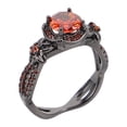 thumbnail image 4 of LOLIPPYY Gothic Black Ring with Red - Retro Fashion Ring Vintage Punk Knuckle Accessories for Women Men Halloween Christmas Party Decor, 4 of 8