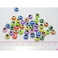 thumbnail image 3 of U8MO 200 Mixed Colour Acrylic Kabbalah Evil Eye Coin Beads 8X5mm, 3 of 4