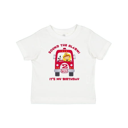 

Inktastic Fire Truck 2nd Birthday Boy Gift Baby Boy T-Shirt