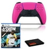 PlayStation 5 DualSense Wireless Controller (Nova Pink) with MLB The Show 21 and 6Ave Cleaning Cloth