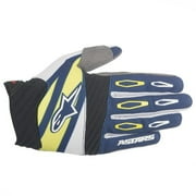 Alpinestars Techstar Factory Gloves (Navy/White/Fluorescent Yellow, Medium) Blue | White | Yellow