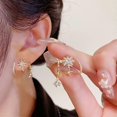 thumbnail image 2 of Brilliant Diamond Earrings, Zircon Needle Earrings for Women Girls, Stud Ear Cuffs Hoop Earrings for Women Girls, S925 Silver Needle Stud Earrings Nic, 2 of 4